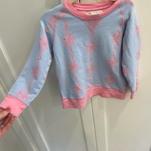 The Beaufort Bonnet Co (TBBC) EUC Pink/Blue Cassidy Comfy Sweatshirt-3T - Picture 2 of 6